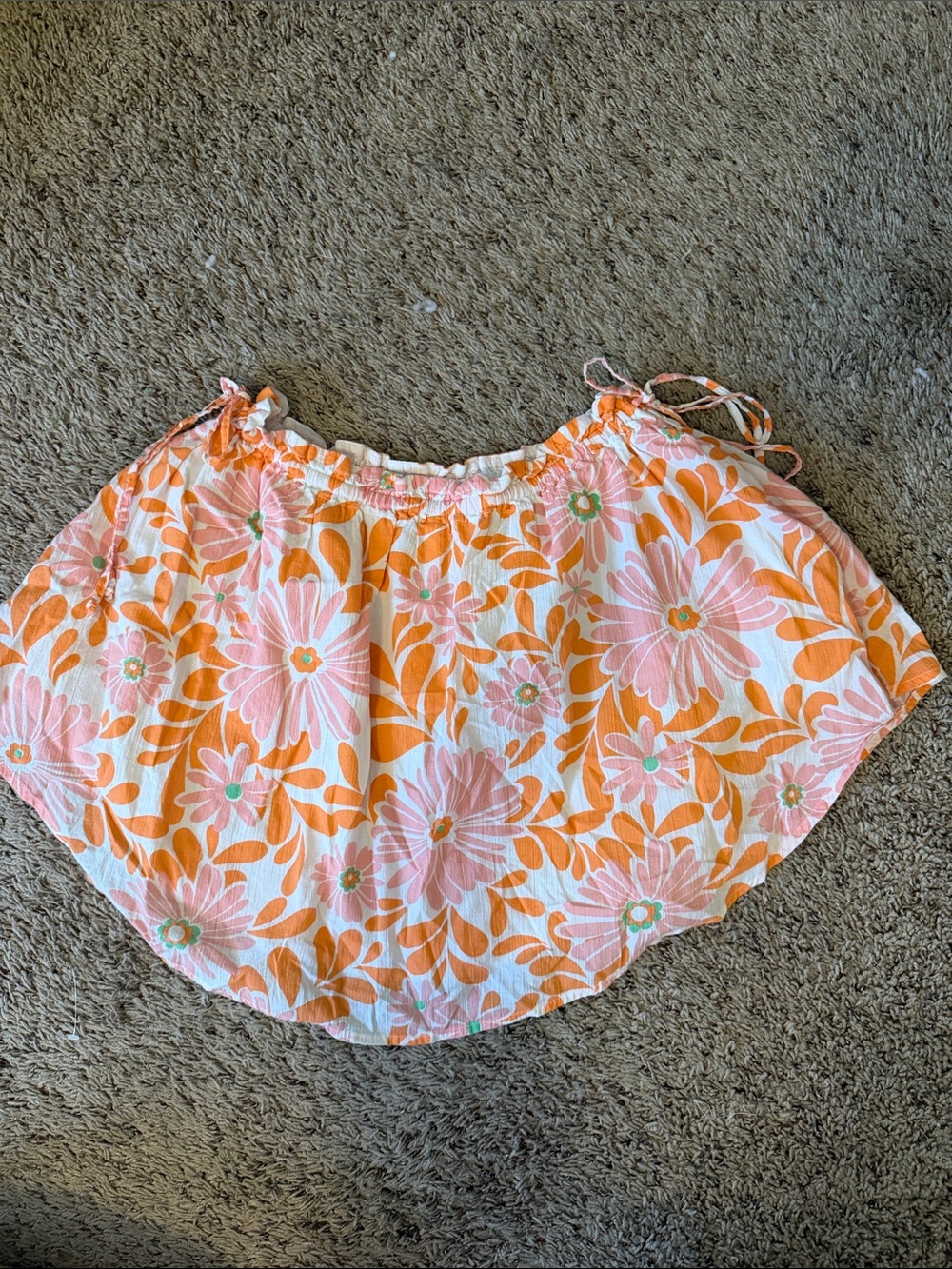 Aerie Linen Floral skirt
